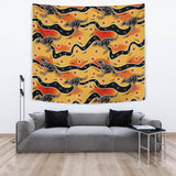 Kangaroo Australian Aboriginal Art Pattern Wall Tapestry