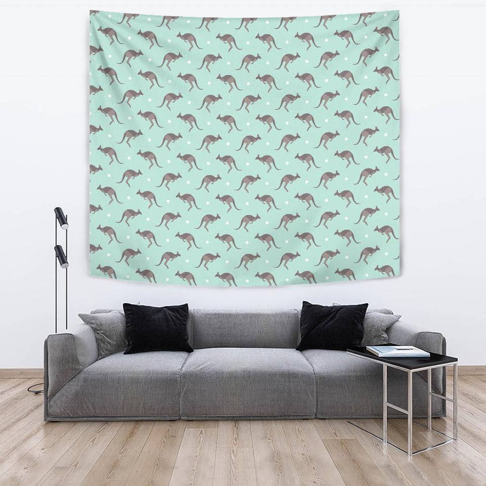 Kangaroo Pattern Background Wall Tapestry