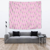 Lavender Pattern Pink Background Wall Tapestry