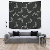 Hand Drawn Boomerang Australian Aboriginal Ornament Wall Tapestry