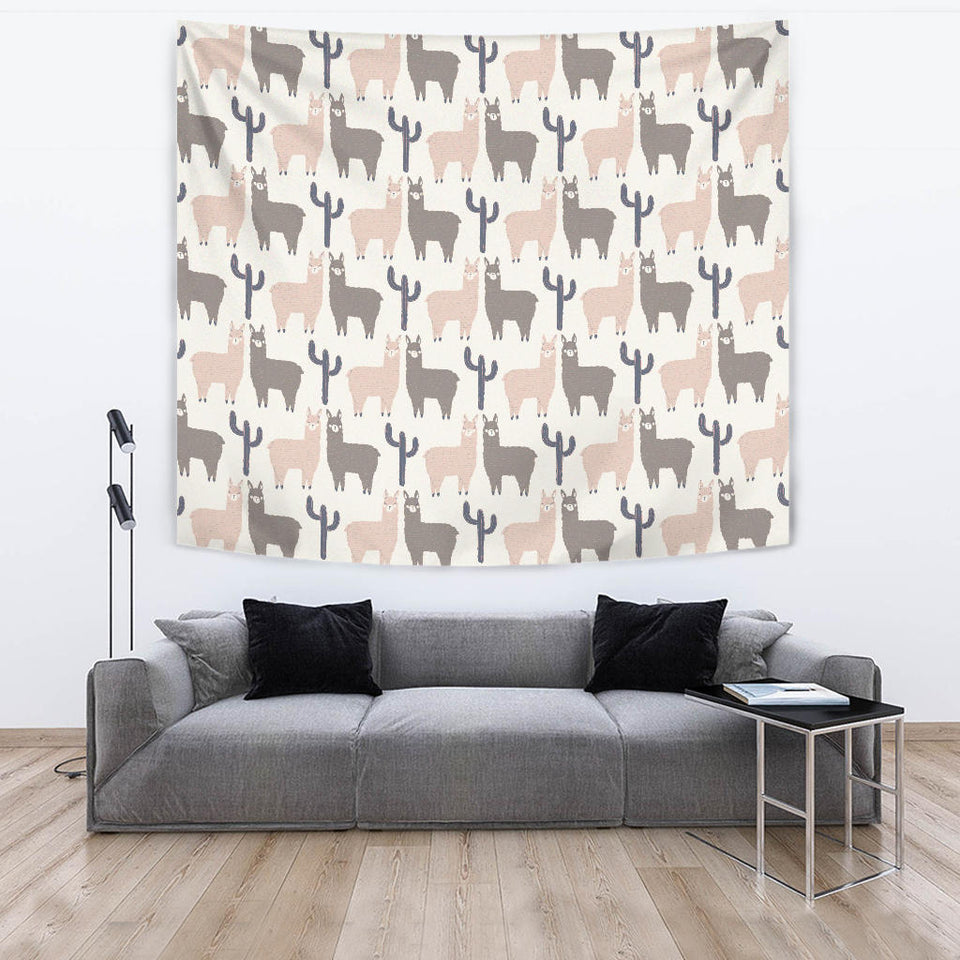 Llama Alpaca Pattern Wall Tapestry