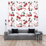 Hand Drawn Cherry Pattern Wall Tapestry