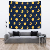 Moon Star Pattern Wall Tapestry