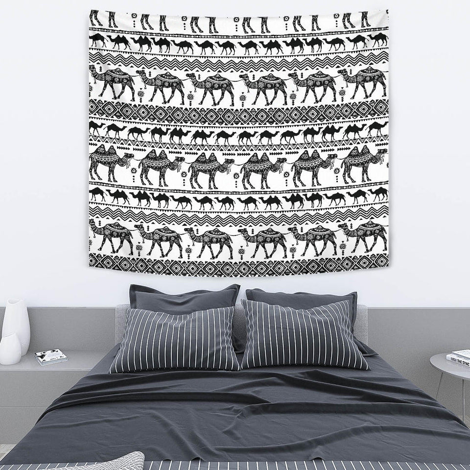 Camel Polynesian Tribal Pattern Wall Tapestry