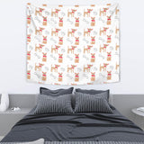Chihuahua Bone Paw Pattern Wall Tapestry