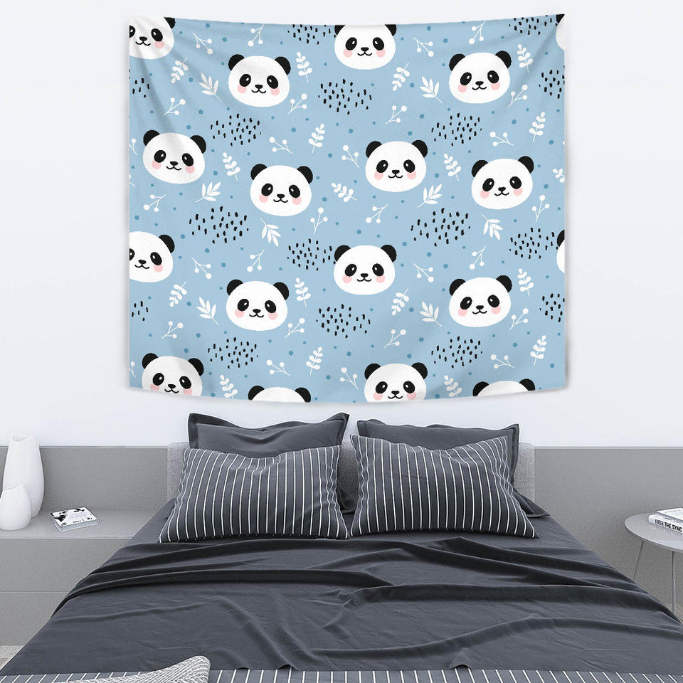 Cute Panda Pattern Wall Tapestry