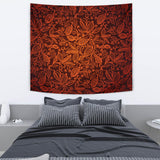 Cocoa Beans Tribal Polynesian Pattern Wall Tapestry