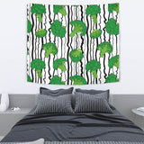 Cool Broccoli Pattern Wall Tapestry