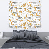 Cute Beagle Dog Pattern Background Wall Tapestry