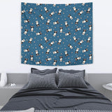 Cute Boston Terrier Dog Spattern Wall Tapestry