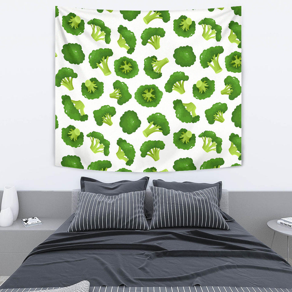 Cute Broccoli Pattern Wall Tapestry