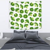Cute Broccoli Pattern Wall Tapestry