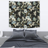 Japanese Crane Ornament Elements Wall Tapestry