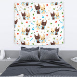 Cute Chihuahua Dog Pattern Wall Tapestry