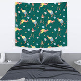 Kangaroo Leaves Pattern Wall Tapestry