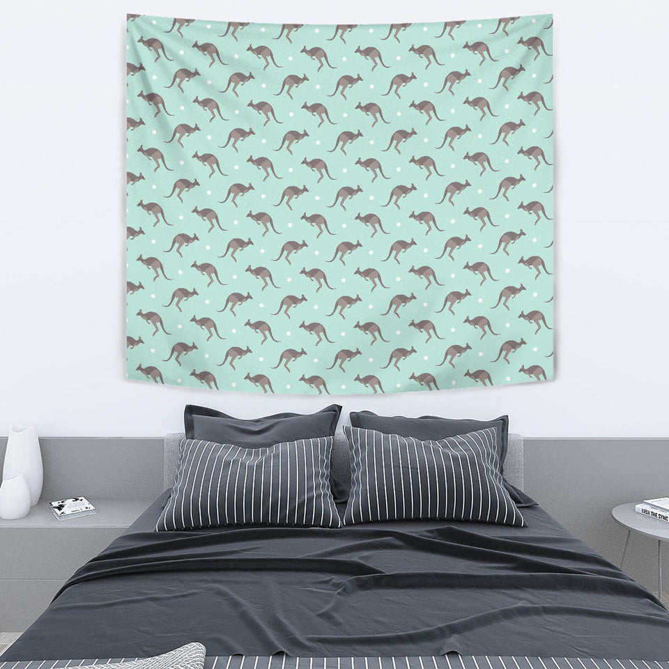 Kangaroo Pattern Background Wall Tapestry
