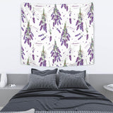 Lavender Flower Design Pattern Wall Tapestry