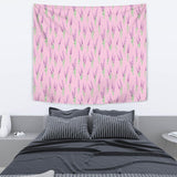 Lavender Pattern Pink Background Wall Tapestry