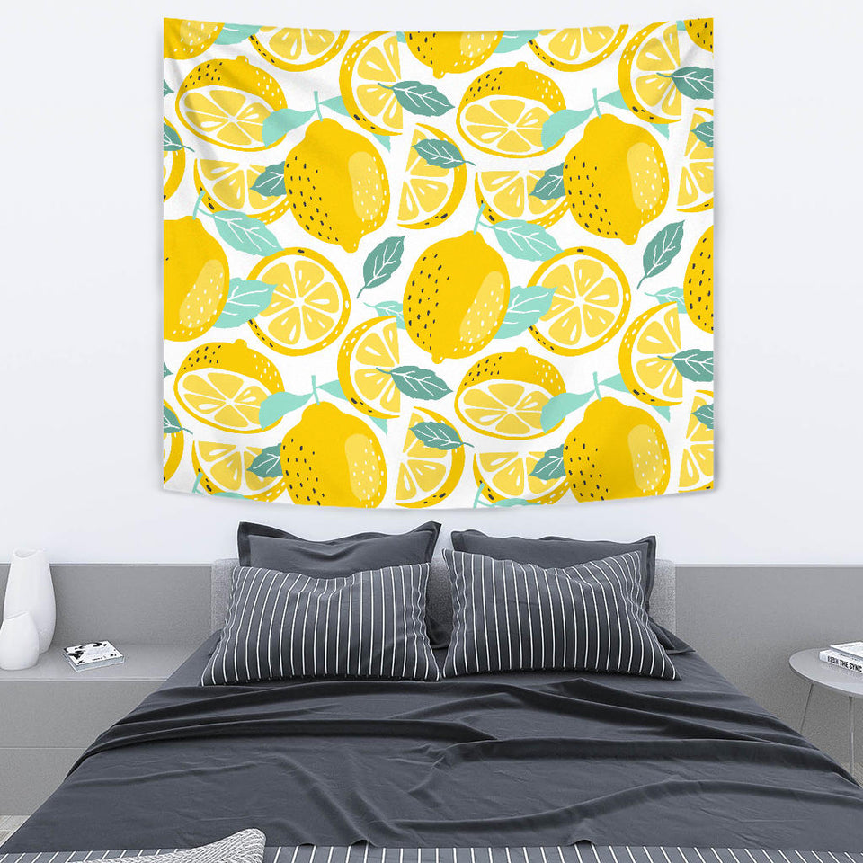 Lemon Design Pattern Wall Tapestry