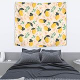 Lemon Flower Leave Pattern Wall Tapestry