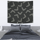 Hand Drawn Boomerang Australian Aboriginal Ornament Wall Tapestry