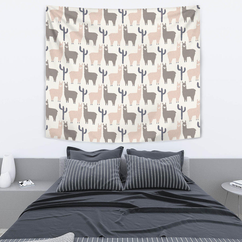 Llama Alpaca Pattern Wall Tapestry