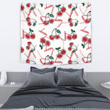 Hand Drawn Cherry Pattern Wall Tapestry