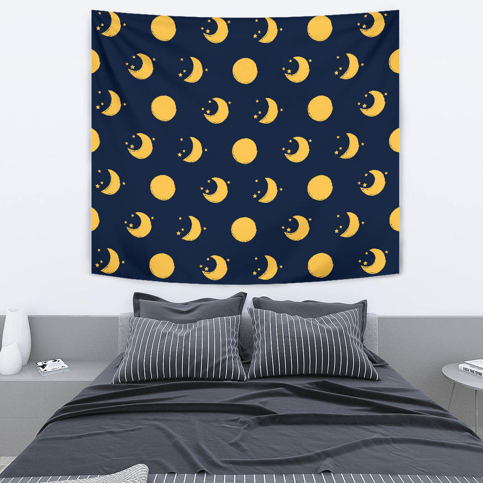 Moon Star Pattern Wall Tapestry