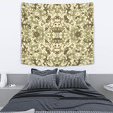 Light Green Camo Camouflage Pattern Wall Tapestry