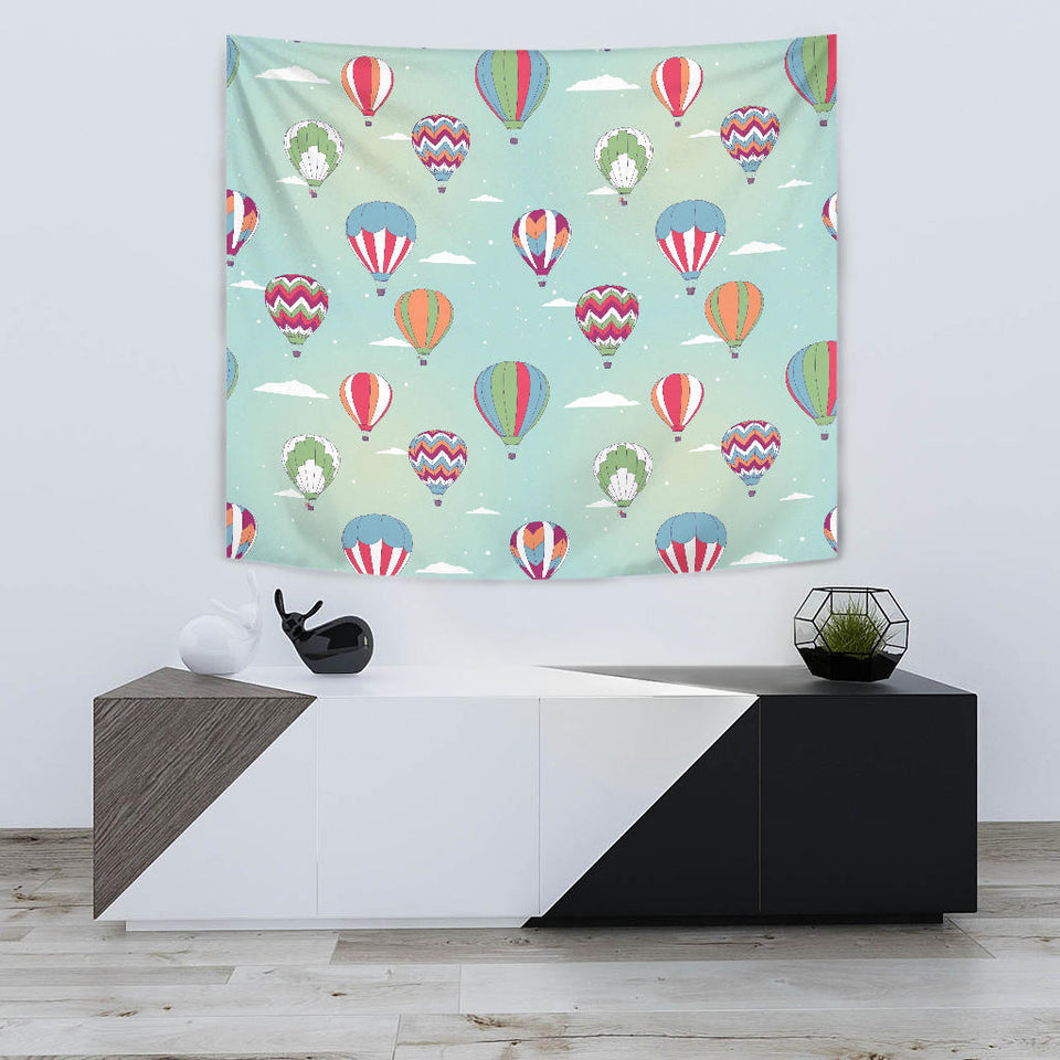 Hot Air Balloon Design Pattern Wall Tapestry