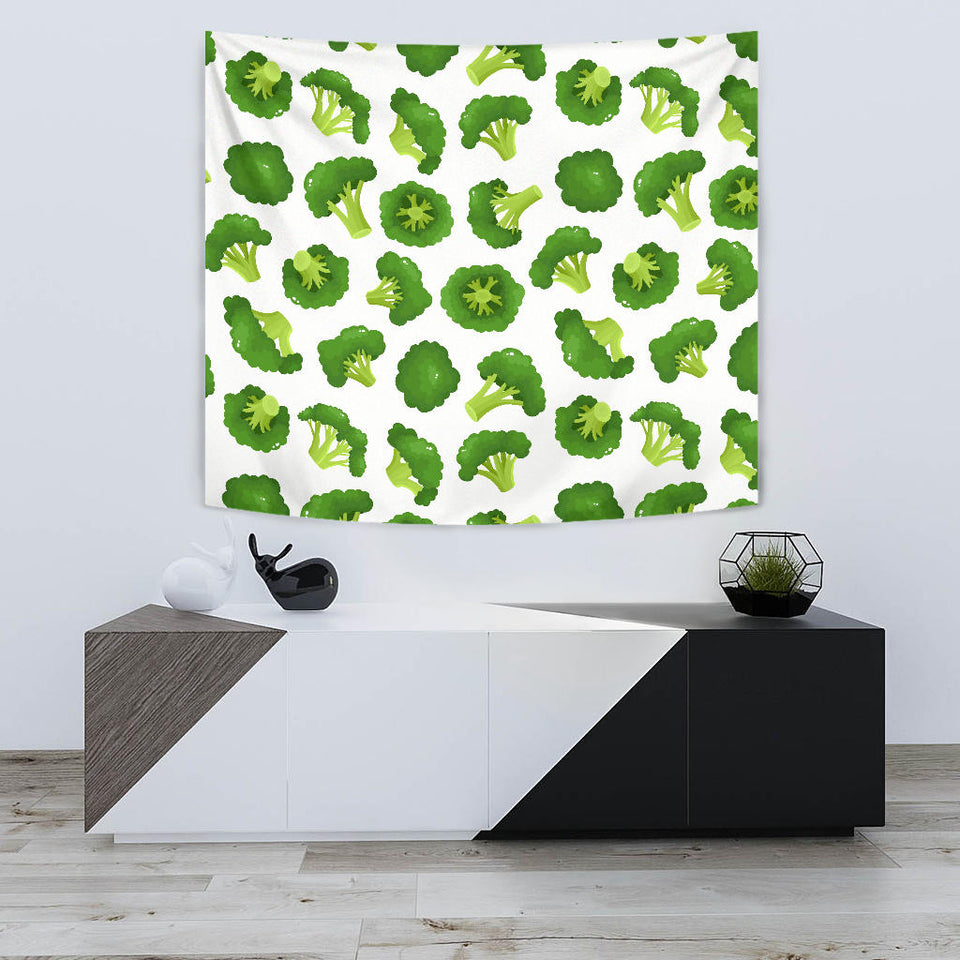 Cute Broccoli Pattern Wall Tapestry