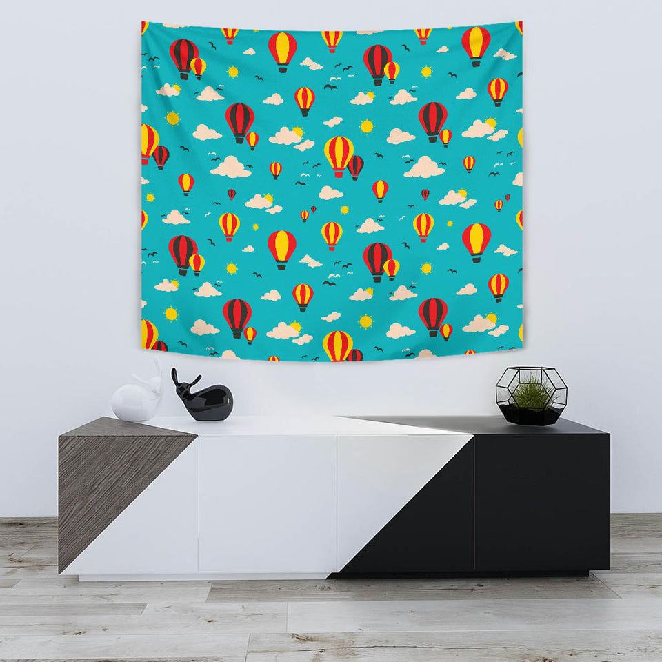 Hot Air Balloon Sky Pattern Wall Tapestry