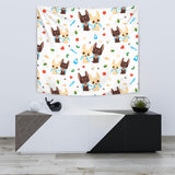 Cute Chihuahua Dog Pattern Wall Tapestry