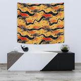 Kangaroo Australian Aboriginal Art Pattern Wall Tapestry