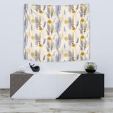 Lavender Modern Pattern Blackground Wall Tapestry