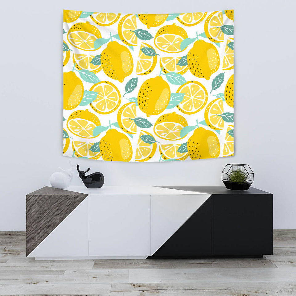 Lemon Design Pattern Wall Tapestry