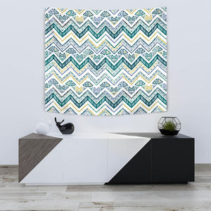 Zigzag  Chevron Paint Design Pattern Wall Tapestry