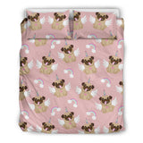 Cute Unicorn Pug Pattern Bedding Set