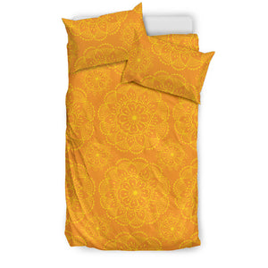 Orange Traditional Indian Element Pattern Bedding Set
