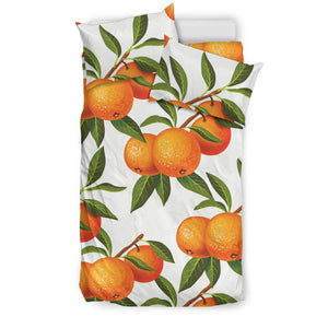 Oranges Pattern Background Bedding Set