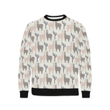 Llama Alpaca pattern Men's Crew Neck Sweatshirt