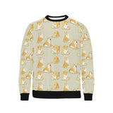 Cute fat shiba inu dog pattern Men's Crew Neck Sweatshirt
