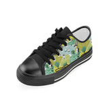 Hand drawn windmill pattern Kids' Boys' Girls' Low Top Canvas Shoes Black