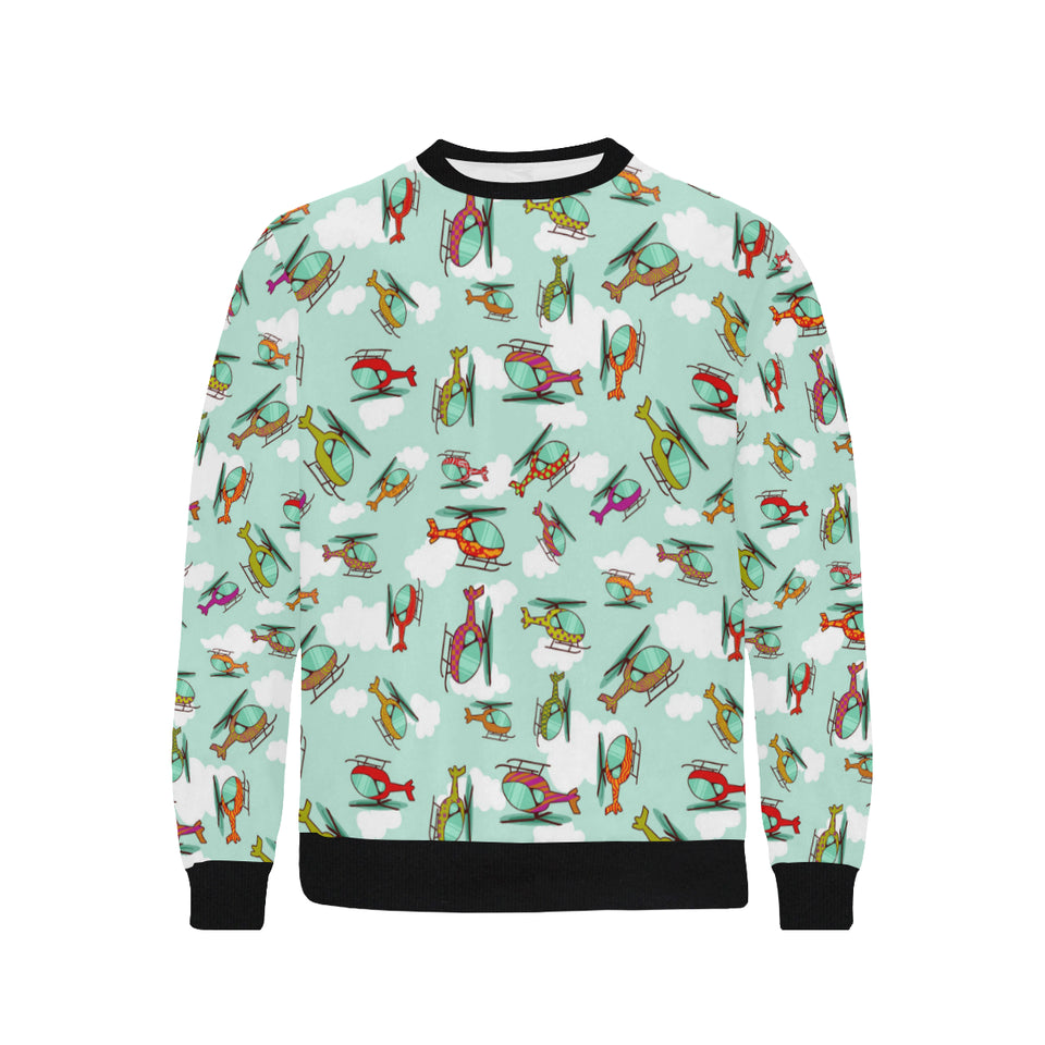 Helicopter design pattern Men's Crew Neck Sweatshirt
