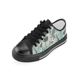Dragonfly Butterfly Plants insect flower vintage s Kids' Boys' Girls' Low Top Canvas Shoes Black