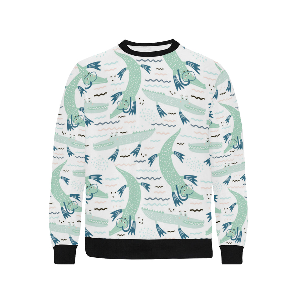 Crocodile diver pattern Men's Crew Neck Sweatshirt