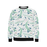 Crocodile diver pattern Men's Crew Neck Sweatshirt