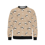 Cute raccoon heart pattern Men's Crew Neck Sweatshirt