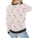 Cute Shiba Inu Dog Apple pattern Women's Crew Neck Sweatshirt