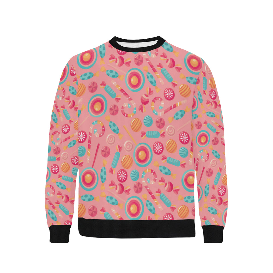 Colorful candy pattern Men's Crew Neck Sweatshirt